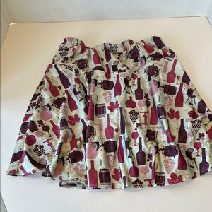 Sparkle Skirt Wine Print Women's Skort